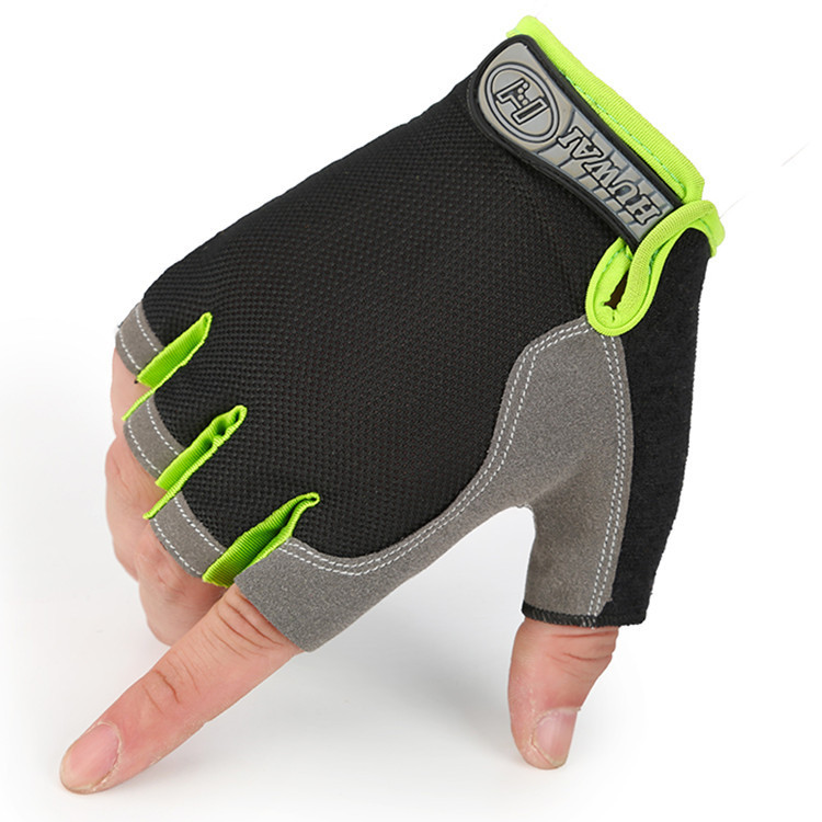 Half-Finger Gloves Men's Thin Mesh Non-Slip Fingerless Cycling Short-Finger Sports Breathable Palm Pad Fitness Gloves