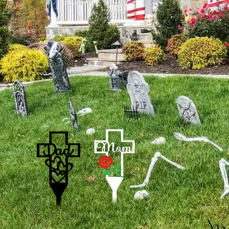 Вставки для атмосферы Хэллоуина, железные металлические украшения для сада и двора, вставки, украшения для сада с привидениями