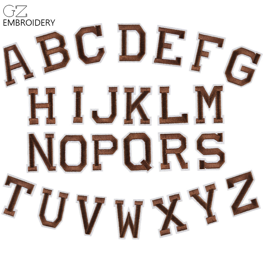 Guanze 26 colorido letras inglesas bordado pegatinas de tela planchado 10 colores opcionales ropa sombrero teléfono caso Accesorios