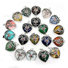 厂家直销 欧美潮流个性天然石ins风个性双龙心形吊坠款项链