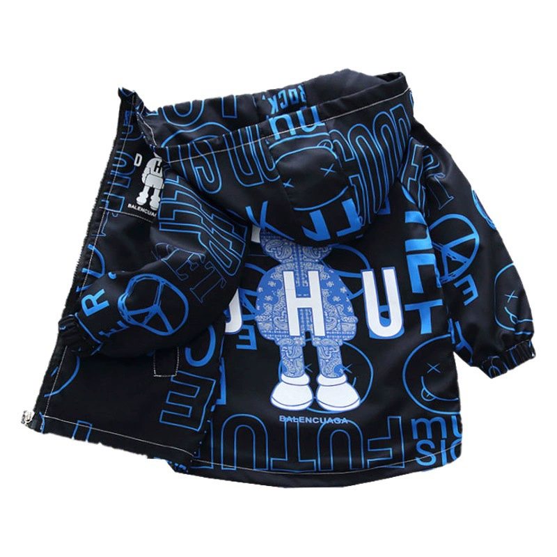 Мальчик с капюшоном 1 весеннее пальто 2025 новая весна и осень