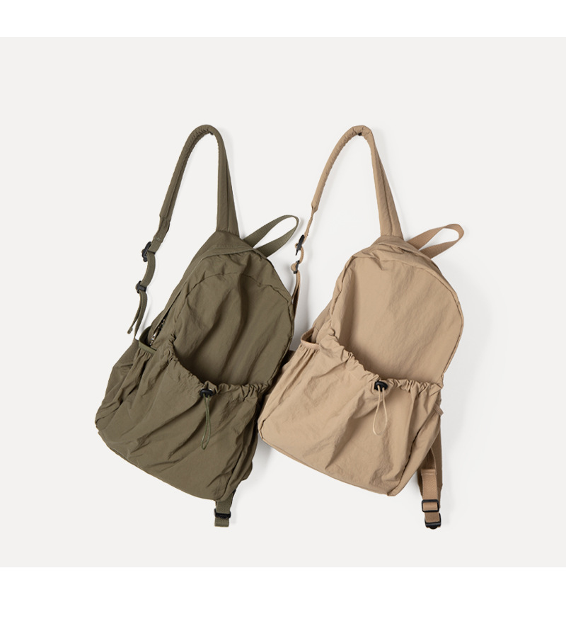 Koreanische Nische Instagram wasserdichter Nylongewebe-Rucksack mit Kordelzug für Damen, vielseitig, leicht, große Kapazität für Studenten_voghion.com