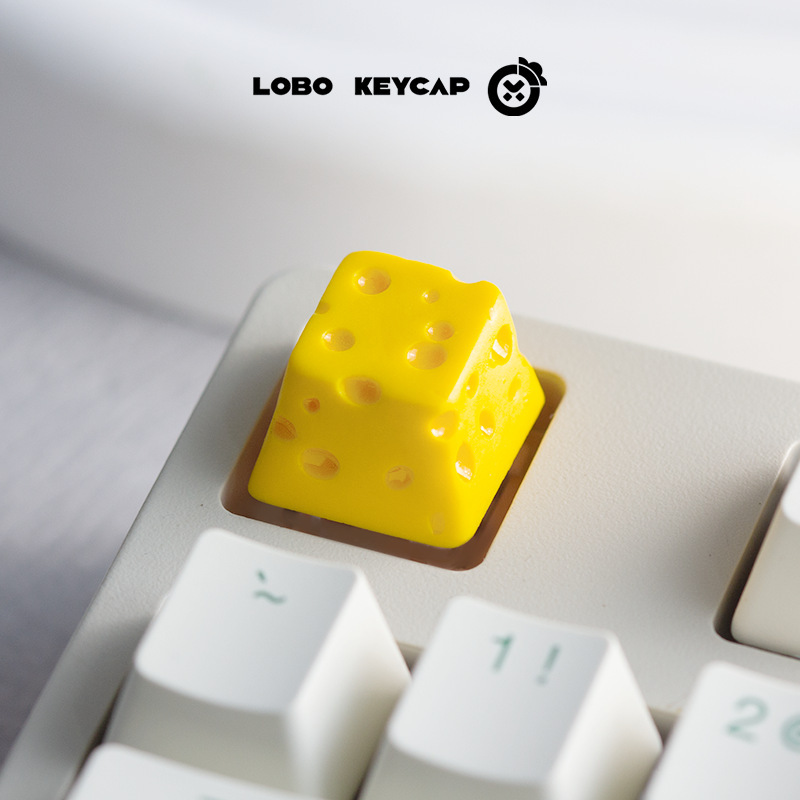 Cheese Personalized Keycap Single Resin Mechanical Keyboard Cap Customized Keycap Replaceable Esc Creative Gift