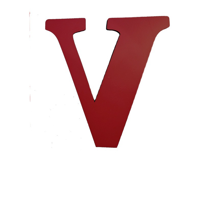 Creativa decoración navideña hoja de madera letras mayúsculas rojas hoja de madera LOVE adornos colgantes festivos de bricolaje