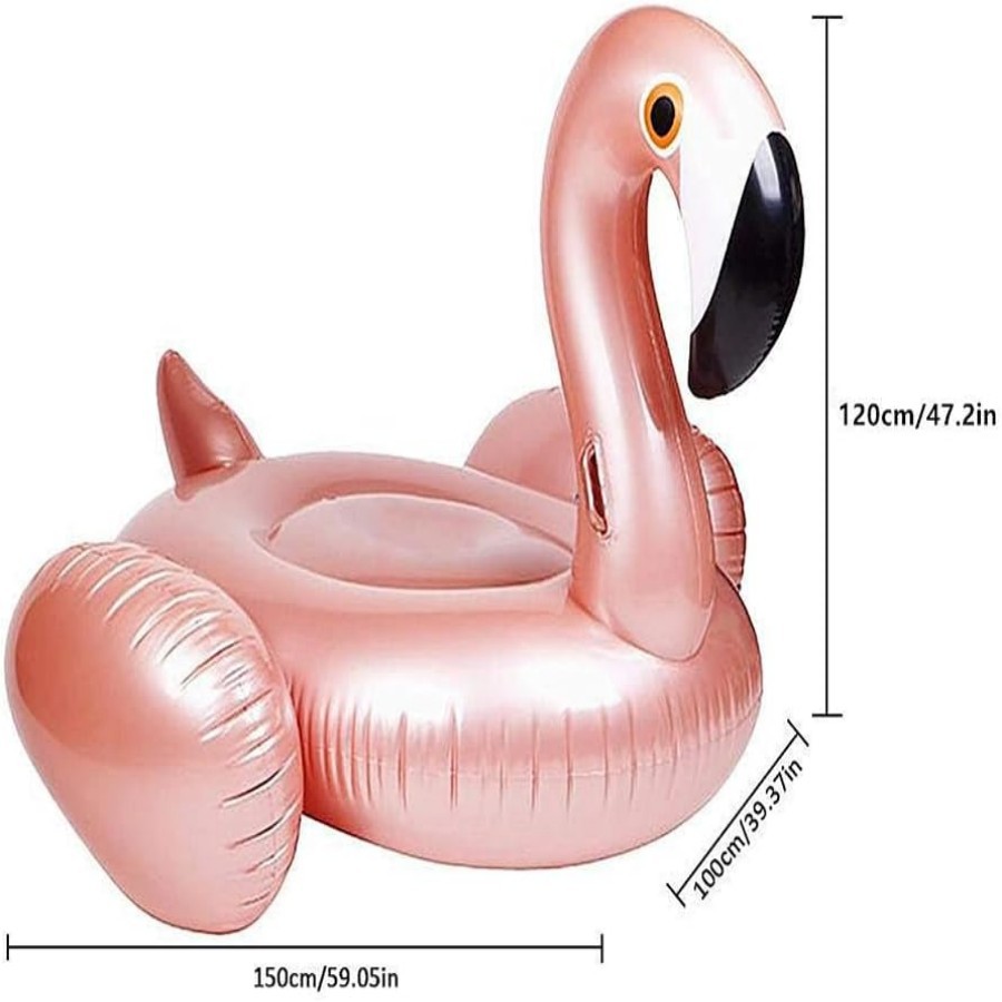 Flotador inflable de PVC, flamenco rosa dorado, para piscina, juegos acuáticos, transfronterizo