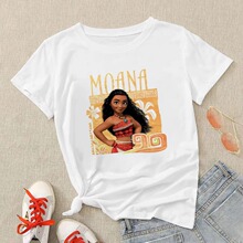 Kawaii Princess Moana T-Shirt Cute Women's Tshirt Clo