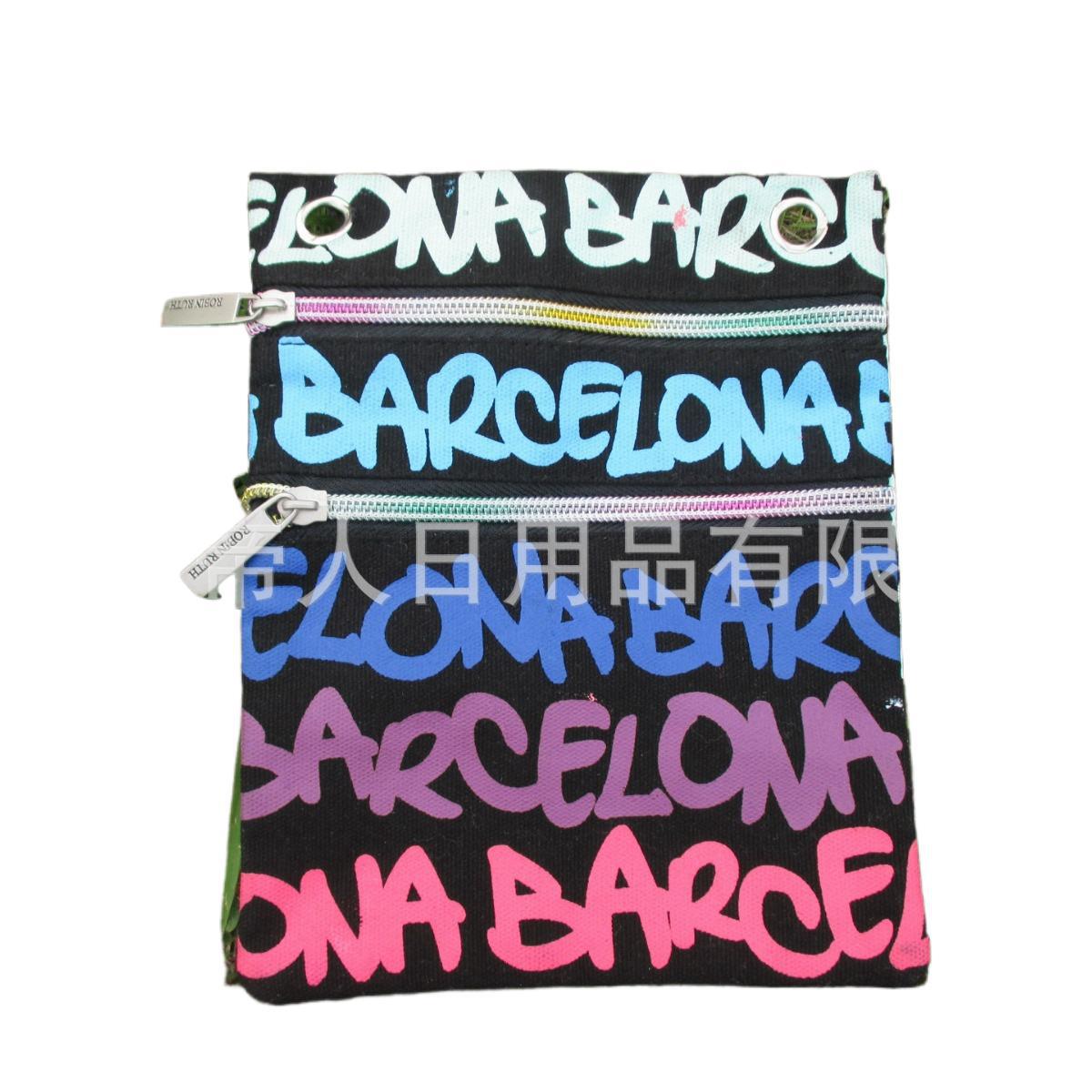 厂家定-做帆布拉链袋 棉布笔袋化妆包帆布袋全棉笔袋