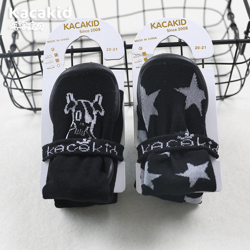 Indoor children's soft-soled socks and shoes wholesale autumn and winter non-slip outdoor casual children's shoes for baby girls mid-calf toddler shoes and socks