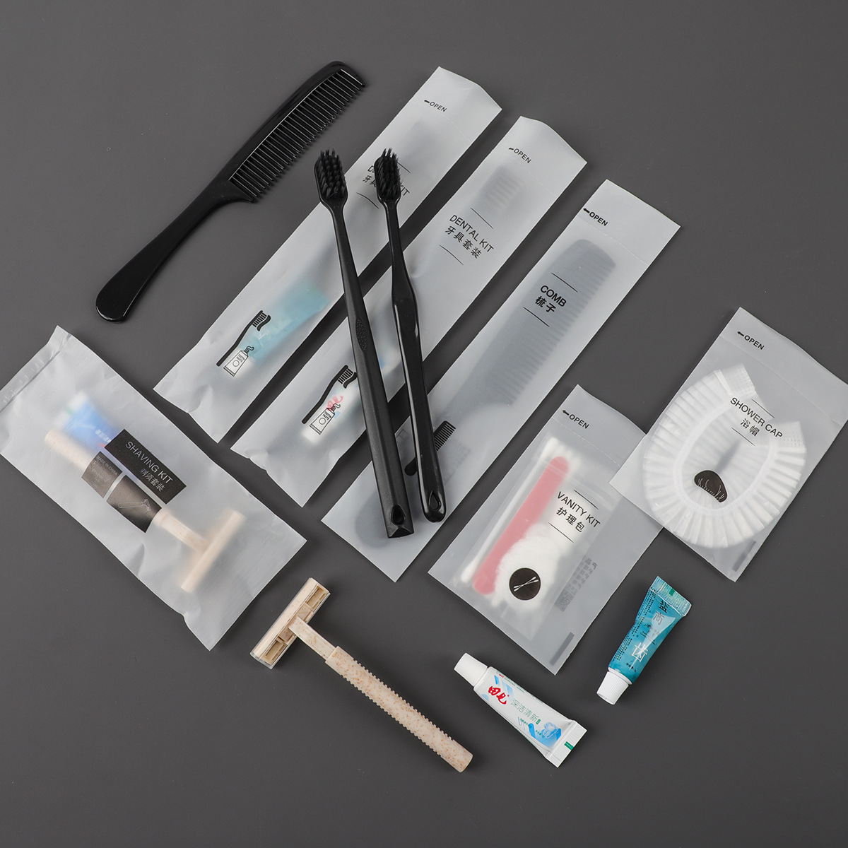 Yuexiang Series Hotel and Guesthouse Disposable Toothbrush and Toothpaste Toiletry Set, Inn and Hotel Disposable Supplies