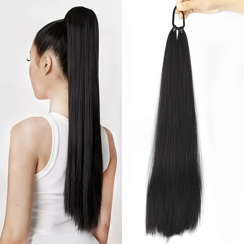 Entrar en el comercio exterior trenzado de cola de caballo, cola de caballo con correa al por mayor.