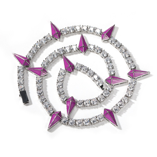 Hip-Hop Rap Black Panther Same Necklace Trendy Men's Niche Design Zircon Necklace Fashion Accessories Wholesale