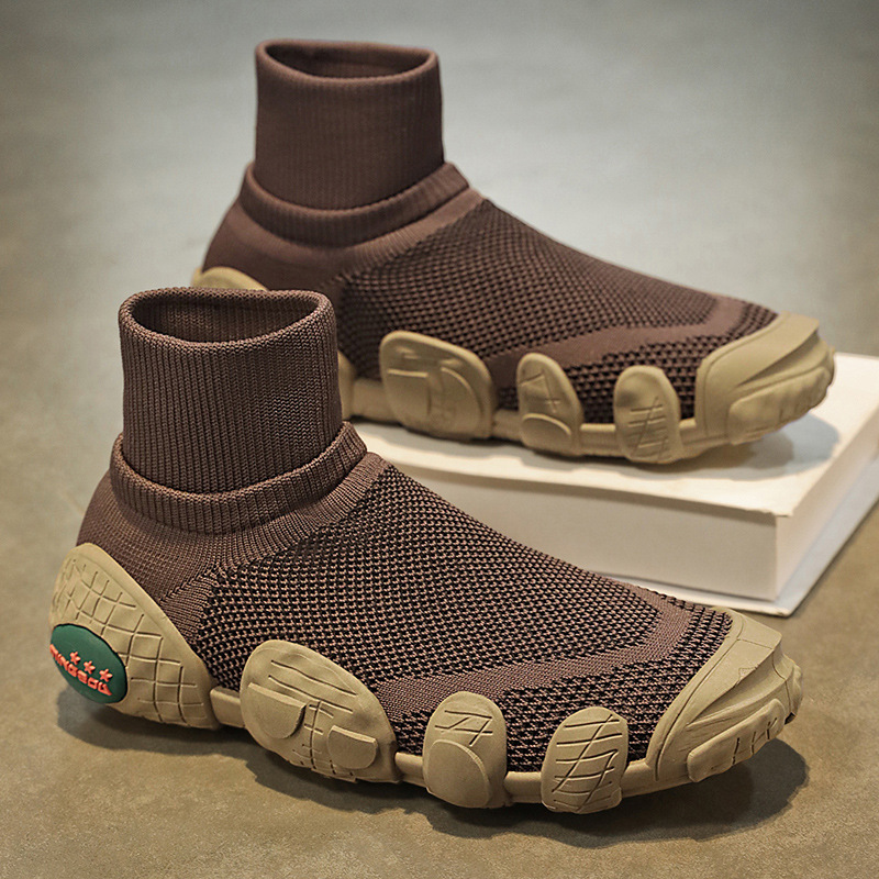 Nueva tendencia de primavera y verano, punta redonda, todo fósforo, transpirable sin cordones, suela gruesa, zapatos perezosos casuales y cómodos de un solo pedal