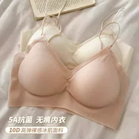 Летнее ультратонкое бесшовное нижнее белье из прохладного ледяного шелка, женское мягкое поддерживающее красивое спортивное белье с красивой спинкой, дышащий бюстгальтер с эффектом пуш-ап, утягивающий грудь