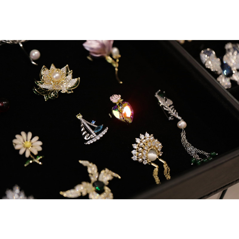 Xiliang Feizi Genuine New Fashion Elegant Brooch Chinese Style Elegant Magnolia Brooch Enamel Pearl Corsage