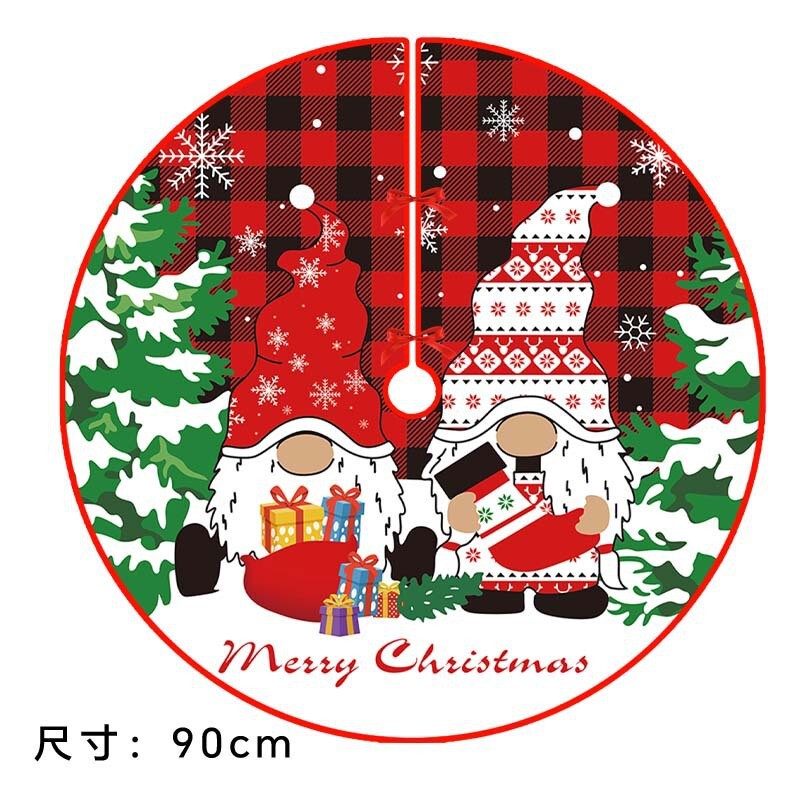 国境を越えたクリスマス装飾用品の雰囲気配置雪花箔押しベルベットの木のスカートの雰囲気配置クリスマスツリーの底|undefined