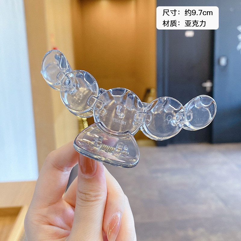 Milk Brown horquilla grande hacia atrás cabeza clip de pelo tocado de las mujeres principios de primavera de alto grado updo tiburón horquilla