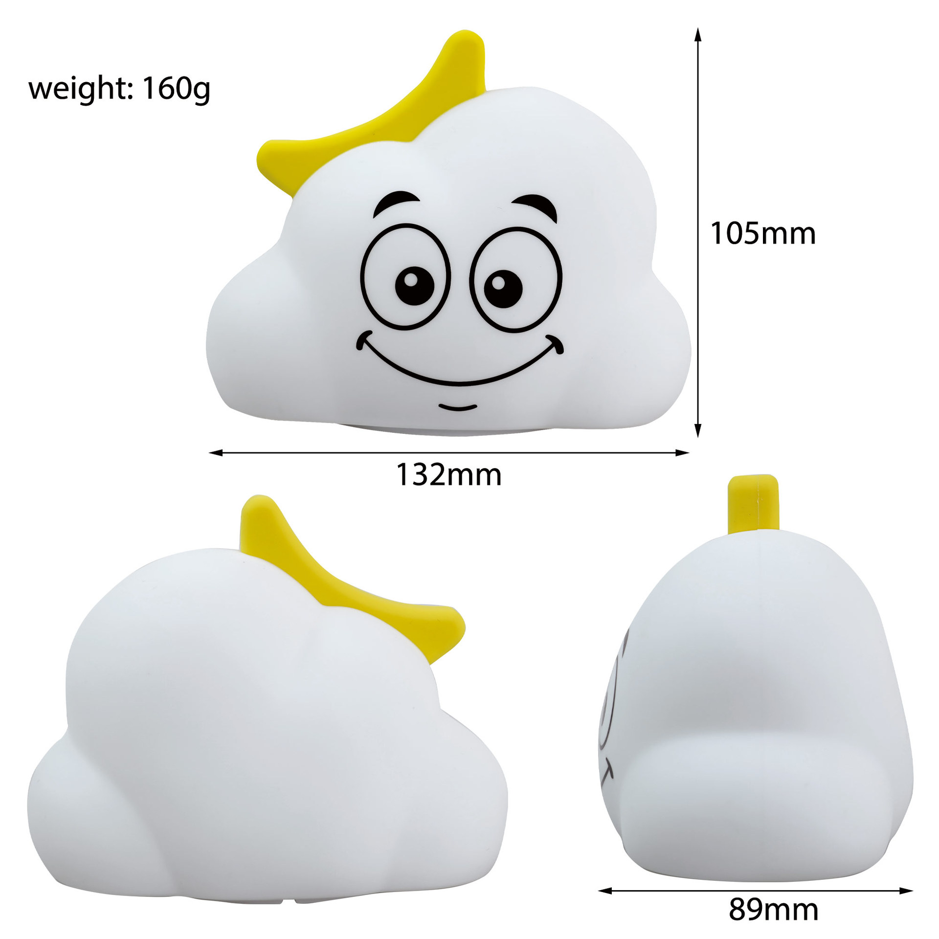 Nueva luz nocturna de silicona de nube transfronteriza