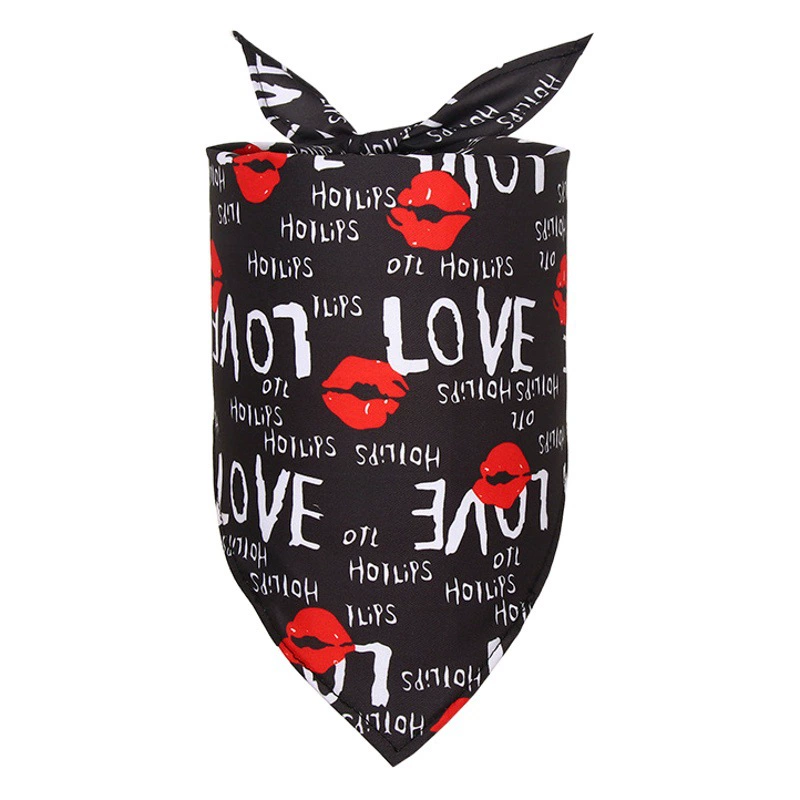 День Святого Валентина Pet Slip Полотенце Собака Треугольник Полотенце Цифровая печать Любовь Кошка Шарф