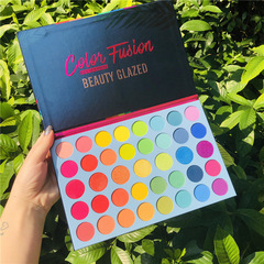 BEAUTY GLAZED39色彩虹眼影ins歐美妝眼影盤珠光啞光泫雅色y2k妝