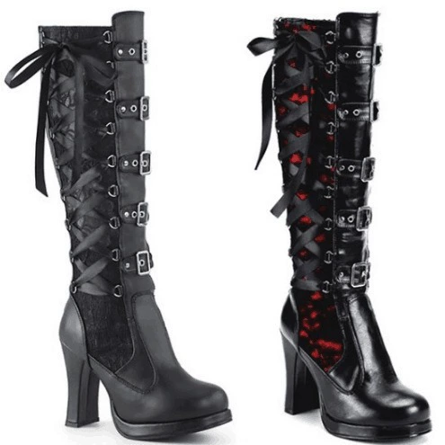 2021 осенне-зимняя новая женская обувь Рыцарские сапоги с бантом и пряжкой на высоком каблуке с квадратным носком 40-43 больших размеров