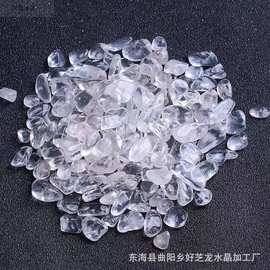 天然散装白水晶碎石鱼缸花盆铺垫材料批发