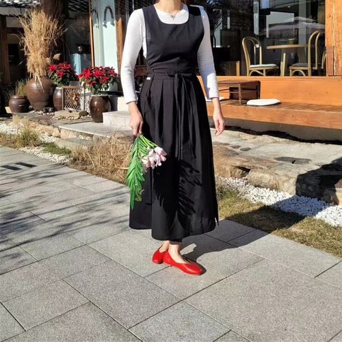 Cross-border Korean-style floral dress with round neck and slit, baking art manicure milk tea plus-size backless dress with LOGO print