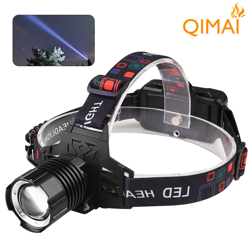 Neue, wiederaufladbare Stirnlampe mit weißem Laser, großer Reichweite und starkem Licht für Outdoor-Aktivitäten wie Nachtangeln und Klettern (Zoom)_voghion.com