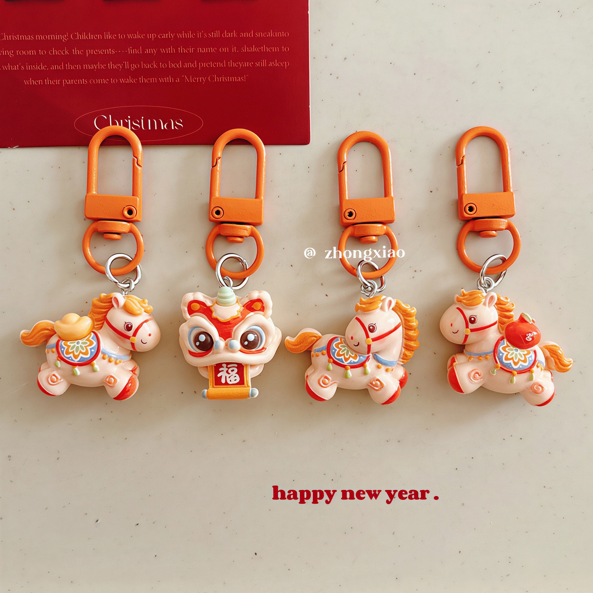 Cartoon pony, keychain, creative pendant, bag decoration for students, backpack, bag accessory, Birthday gift
