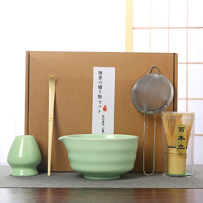 Transfronterizo exclusivo para el set de té Matcha japonés caja de regalo de té Matcha cepillo de té de 100 libros de té Matcha de la dinastía Song