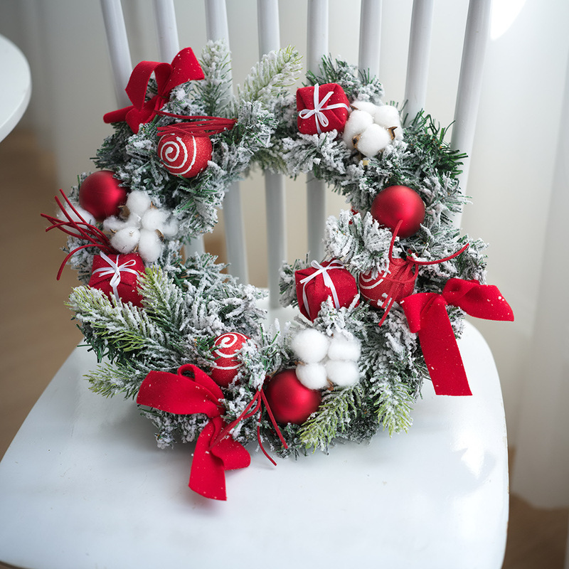 クリスマスガーランド装飾品人工模擬緑植物籐フロントドア花輪吊り下げノックフォード松葉逆さガーランド|undefined