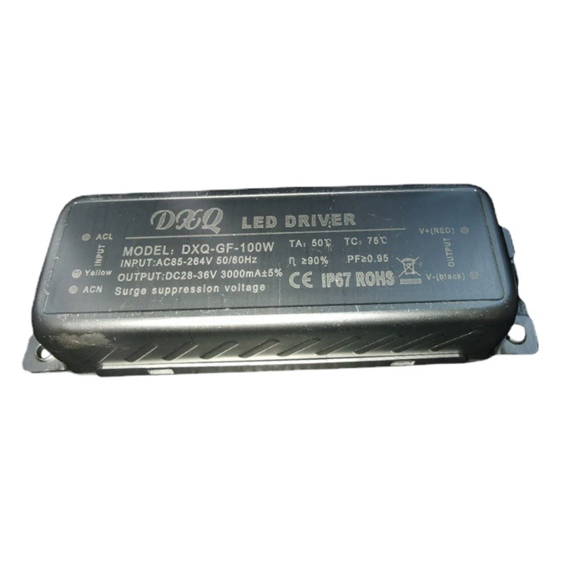 100W широкий AC85-264V давления полный алюминий водонепроницаемый светодиодный источник питания постоянного тока наружный высокий PF дождевой выключатель питания
