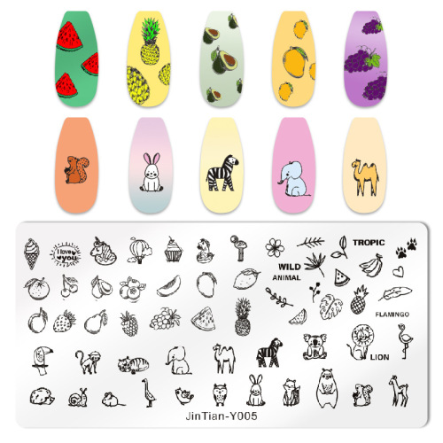 Japanese cute cartoon nail art stamping plate tools DIY nail art stamping plate tools for nail salon