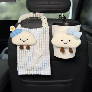 Car-mounted tissue box and trash bin 2-in-1, hanging bag for car interior, 2026 new model, high-end and practical