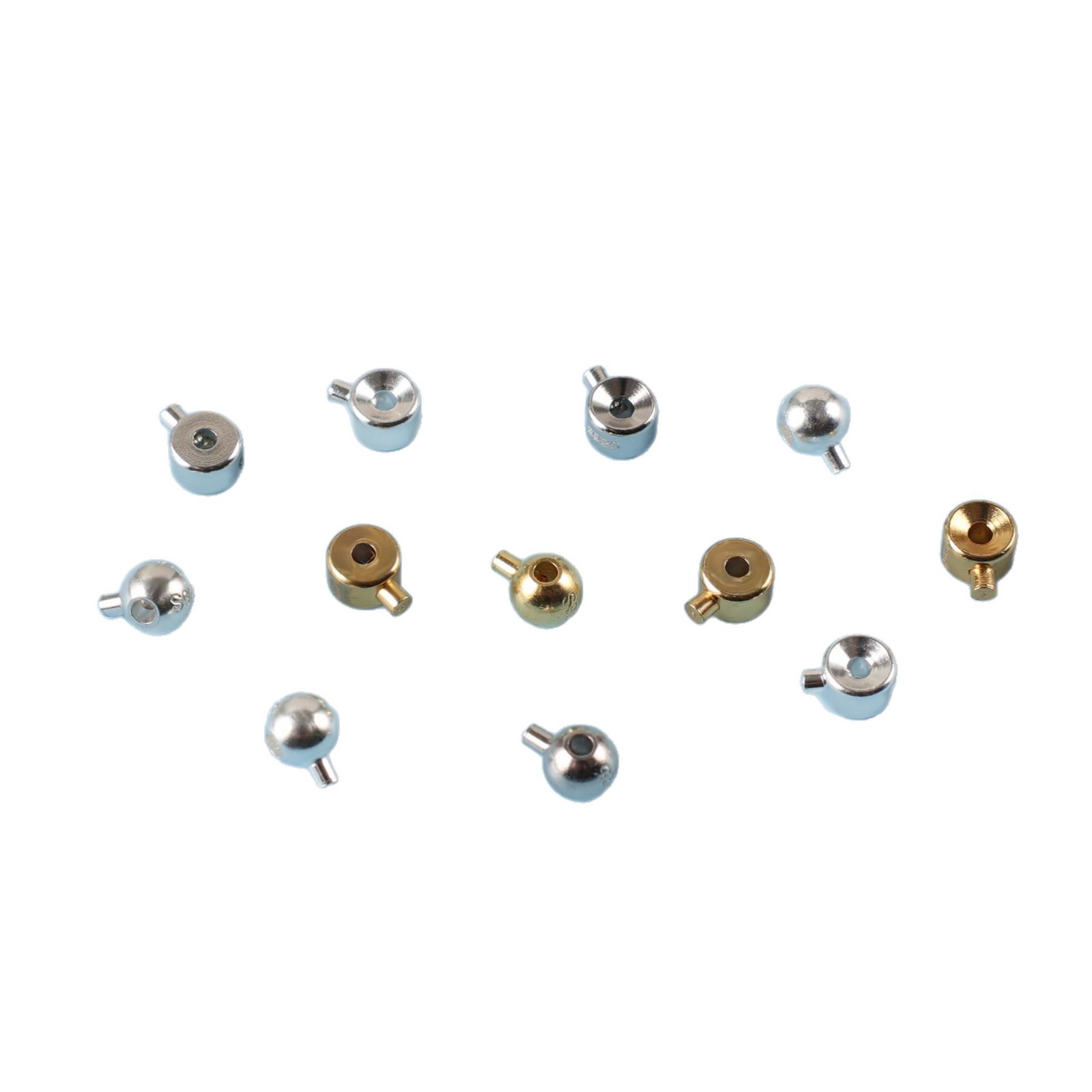 S925 スターリングシルバーポジショニングビーズ仕上げバックル DIY 手作りネックレステールラインヘッド固定材料シルバージュエリーアクセサリー