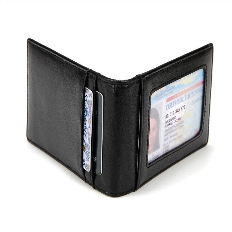 高檔頭層牛皮磁鐵美金夾 歐美多功能防磁鈔票夾 RFID真皮超薄卡包