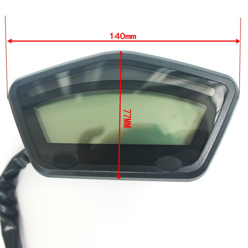 Cross-Border Motorcycle Modified Instrument with Adjustable 7-Color High-Definition Lcd Display, Cross-Ride Speedometer and Odometer