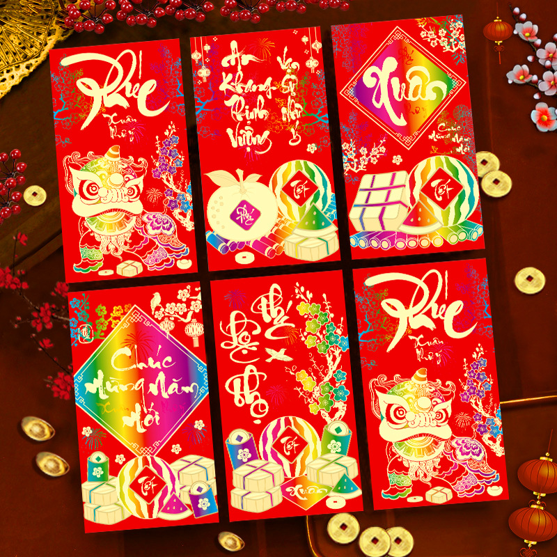 瑞祥厂家2026越南文新款红包创意卡通马生肖春节红包新年利是封袋