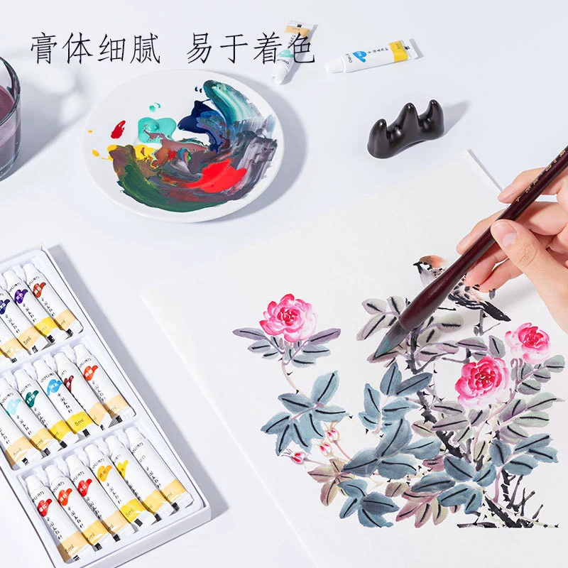 得力 Pigment capacious drawing apron, 5 ml, 18 colors