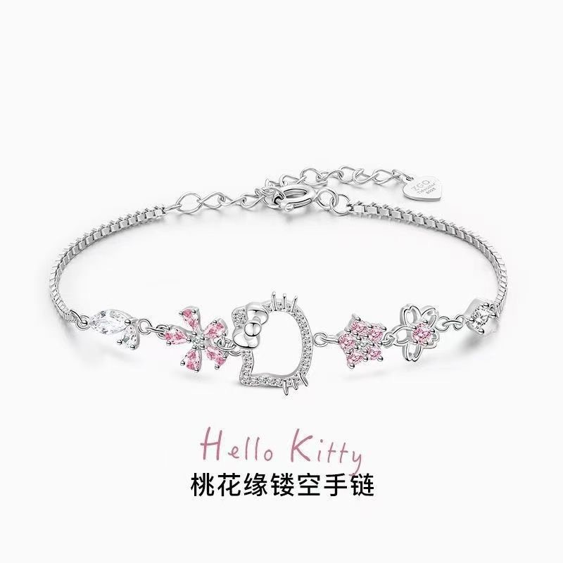 Cute Sanrio Hello Kitty Kuromi Bracelet, High-Value, Light Luxury, Handmade Hello Kitty Jewelry