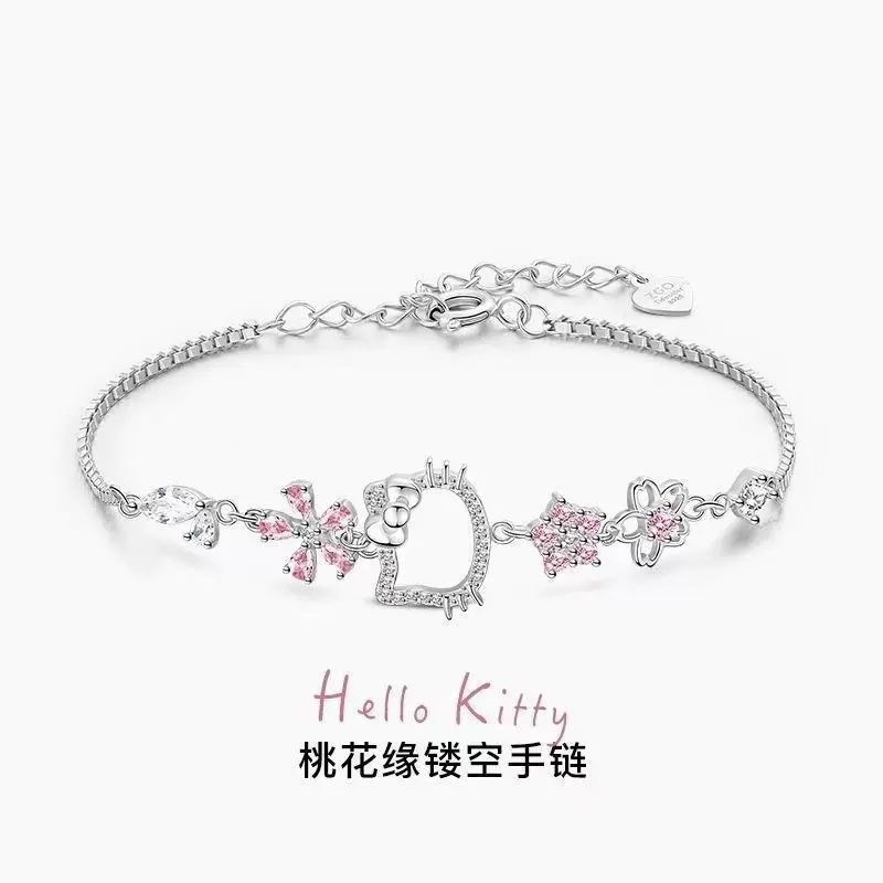 可爱三丽鸥HelloKitty酷洛米手链高颜值轻奢凯蒂猫手工手饰品