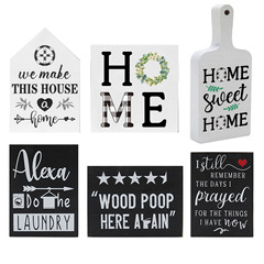 Factory direct supply prompt signs, home wooden placards, creative desktop letter decorations, ornaments, craft wood products
