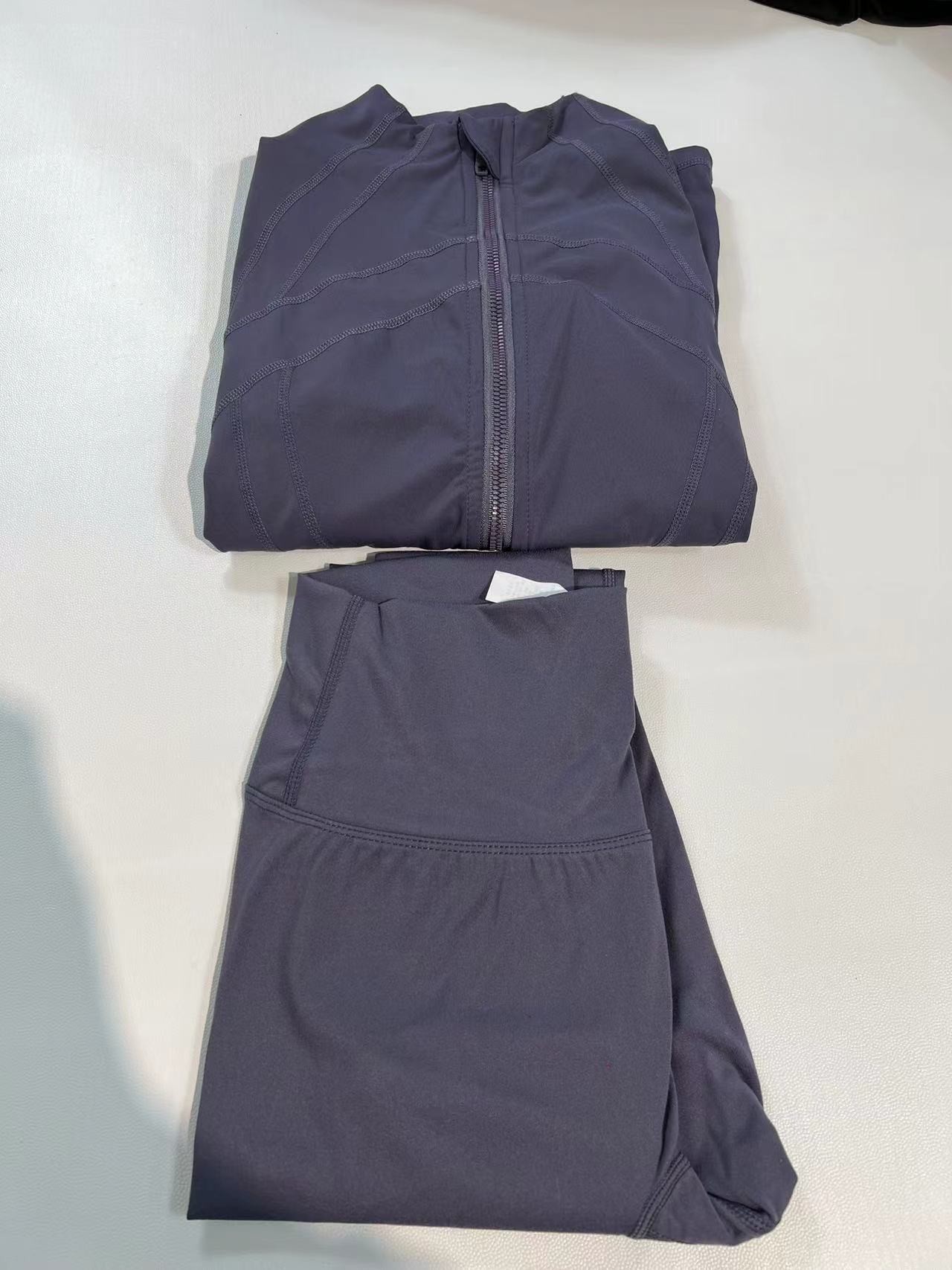 Lilac gray stand collar jacket