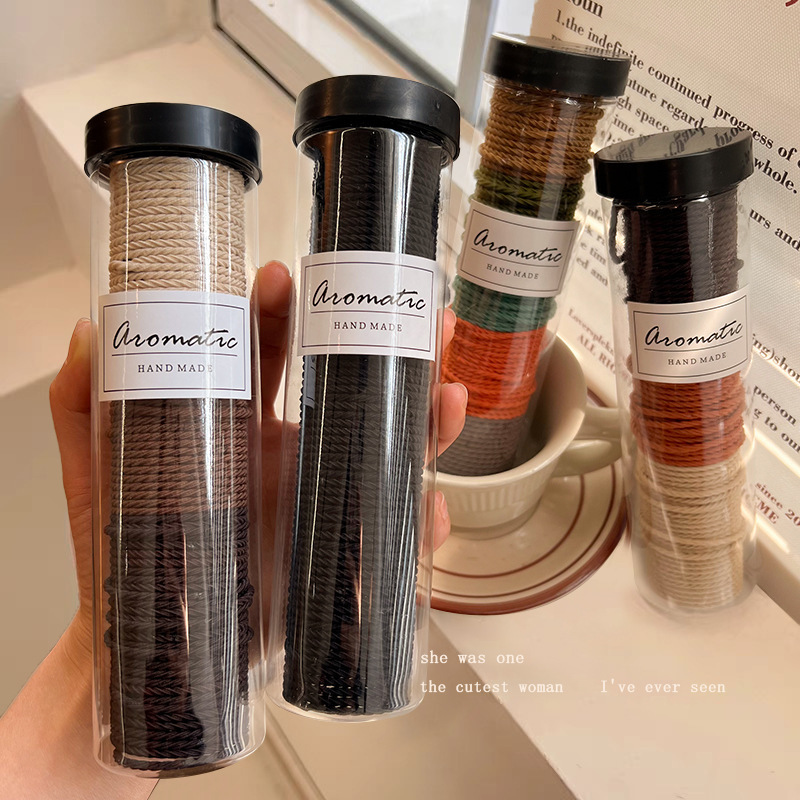 Canned Black Rubber Band Women's Tie Durable Hair Rope Tie 2024 New Rubber Band High Paytail Hair Rope Women's Hair Ring