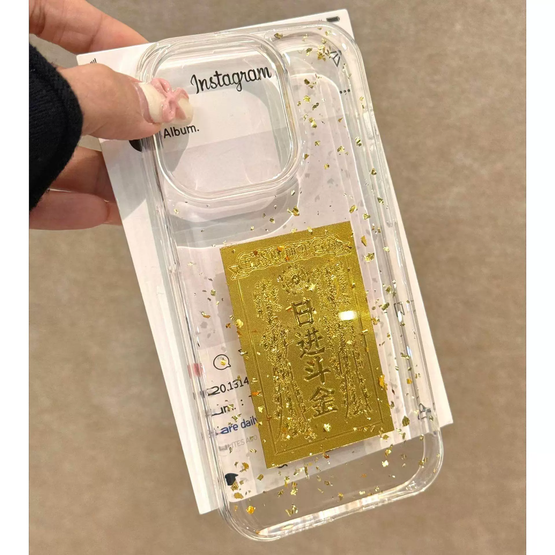 Оптовая продажа пяти дорог Fortune Gold Foil Card Чехол для мобильного телефона