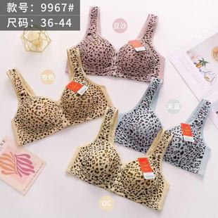 Large Size Wire-Free Bra with Front Opening and Front Buckle for Middle-Aged and Elderly Vest-Style Cotton Mother's Style Cross-Border Thin Style Without Sponge