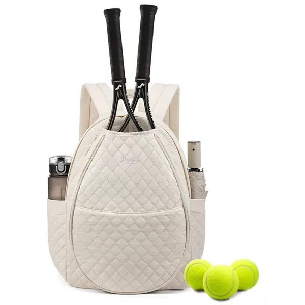 In Stock Women Tennis Backpack Lightweight Quilted Pickleball Paddle Bag Tennis Racquet Bag Multifunction Travel Pouch Crossbody