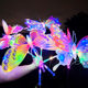 Luminous butterfly 3d movable butterfly new night market stall butterfly luminous toys wholesale led handheld