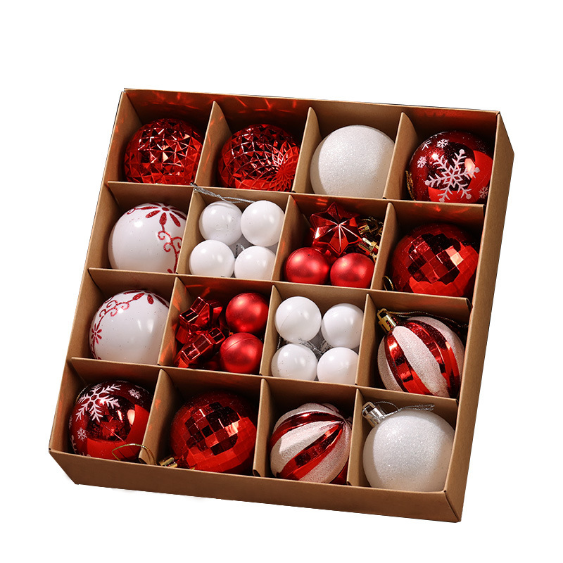 Navidad spot transfronterizo decoración de 6cm bola de plástico galvanizado de forma especial pintada regalos de Navidad colgante árbol de Navidad