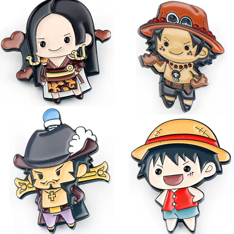 Брошь японского мультфильма аниме One Piece, заклепка Лаффи, Нефритовый Хэлк, Хоукай, рисовая бронза, та же персонаж