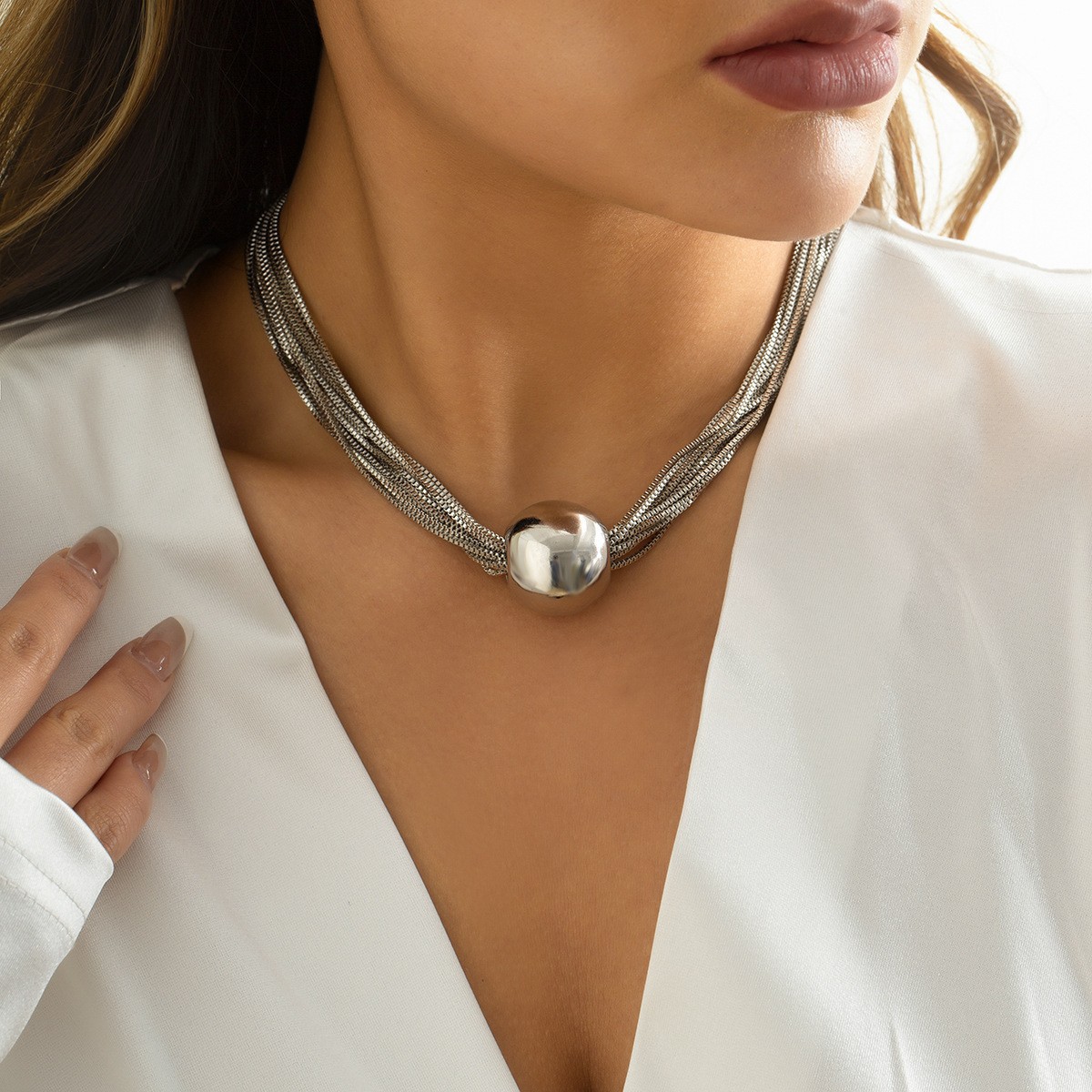 Party, Shopping Occasion Alloy Material Classic Style Solid Color Alloy Plating Women's Bracelets Necklace